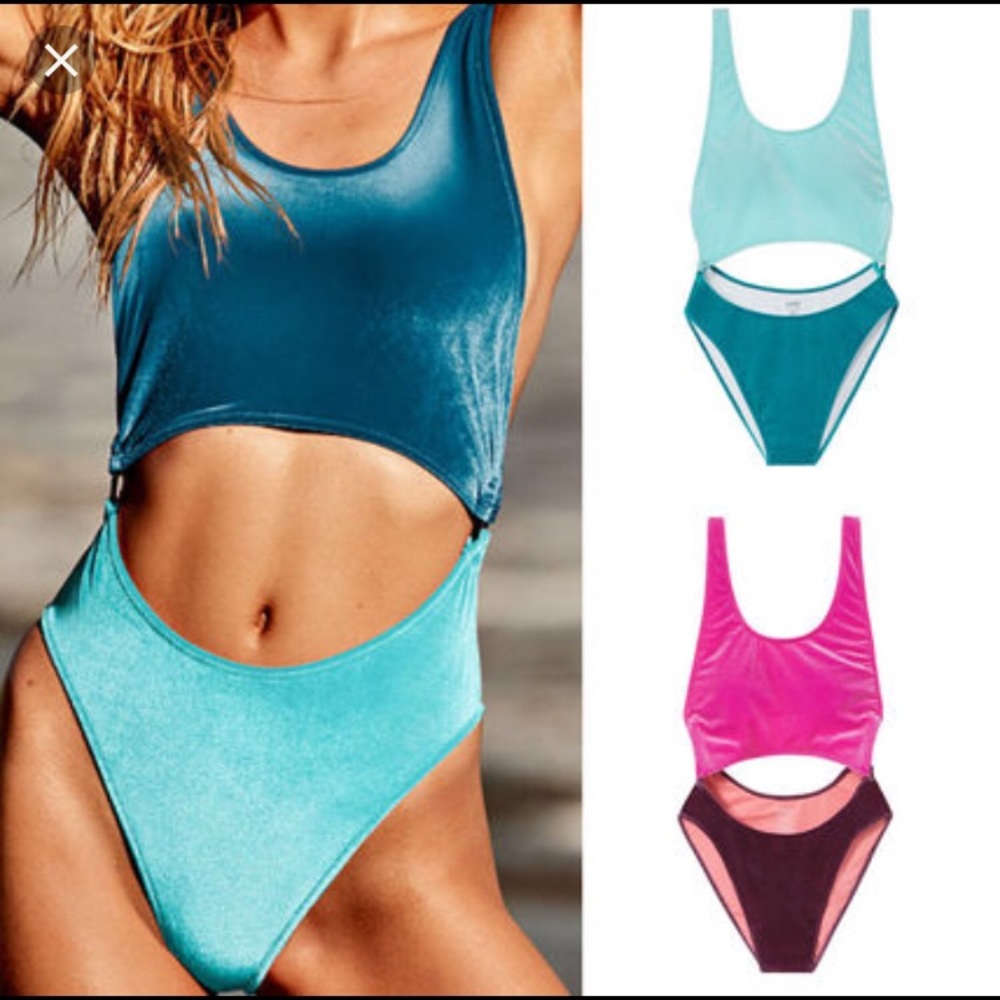 Brand new VS one piece velvet in blue